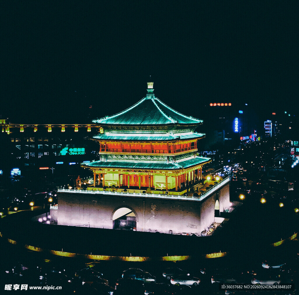 西安钟楼夜景