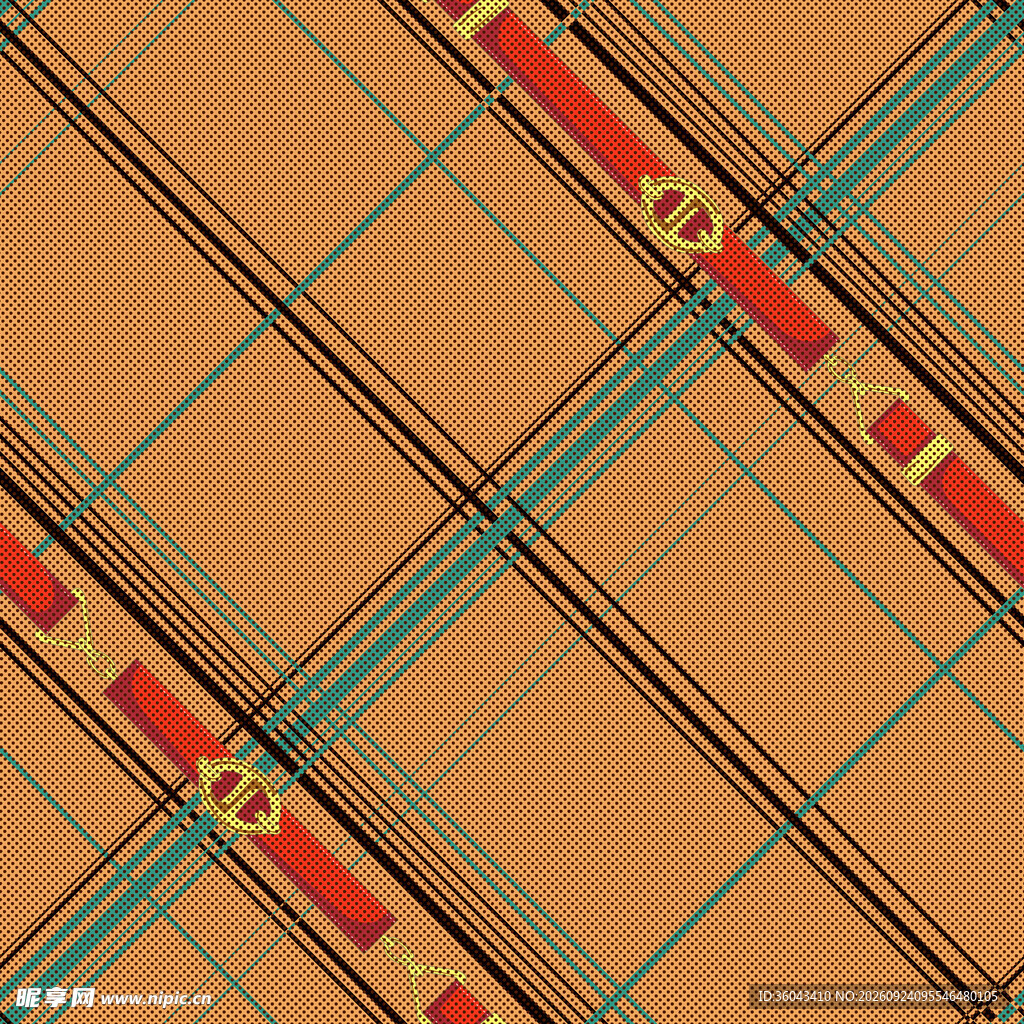 复古英伦格纹面料图案