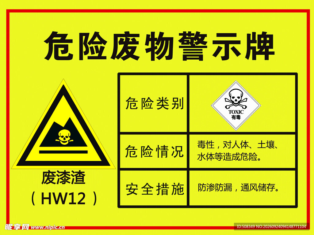 危险废物警示牌