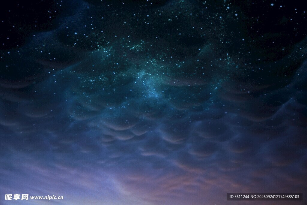 梦幻星空夜景背景