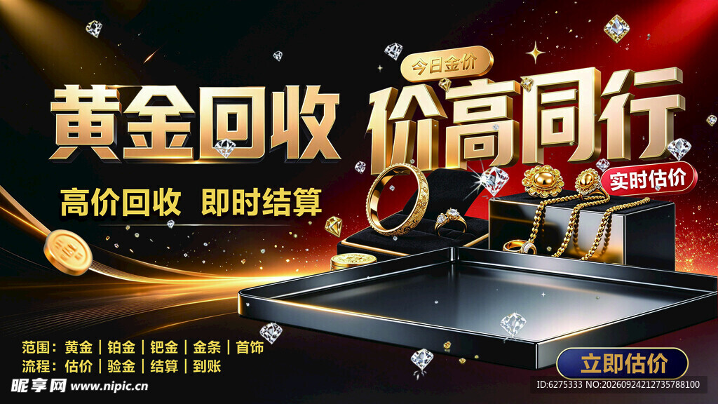黄金回收海报