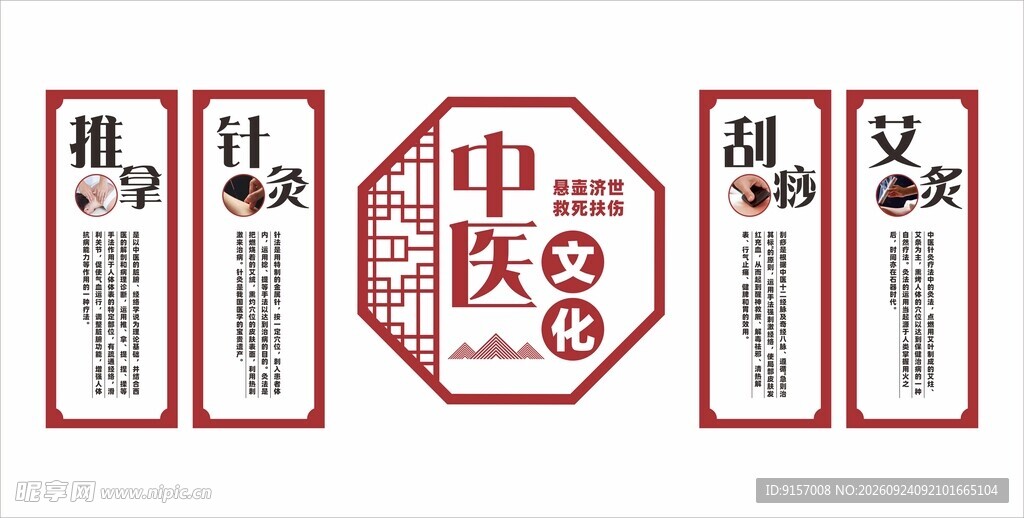 中医文化传统疗法展板