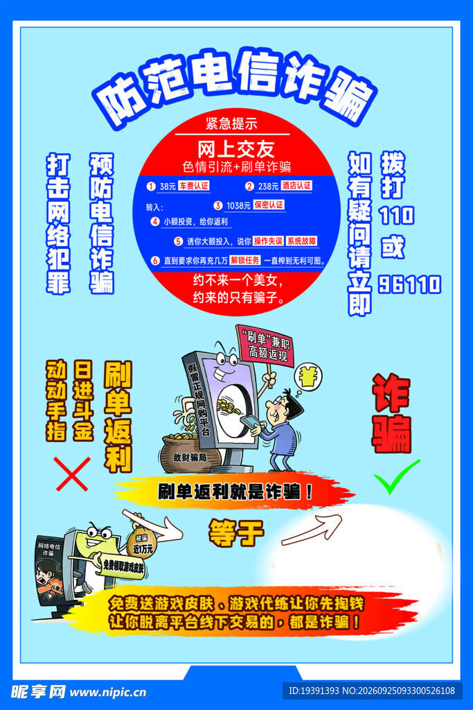 防范电信诈骗宣传海报