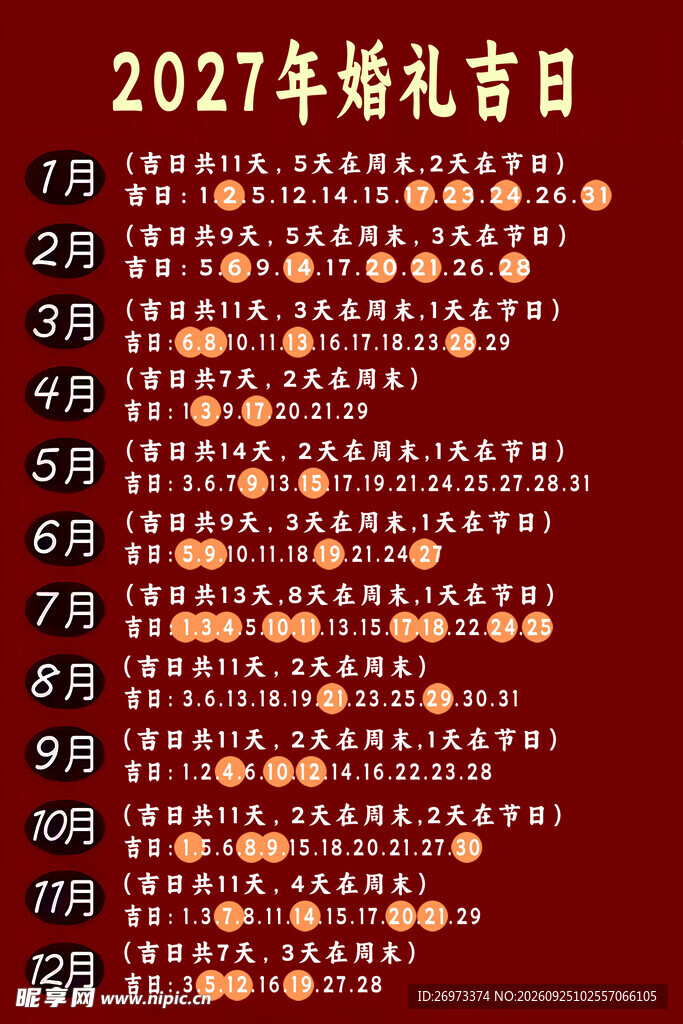 婚礼吉日