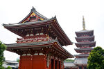 日式古寺五重塔风光