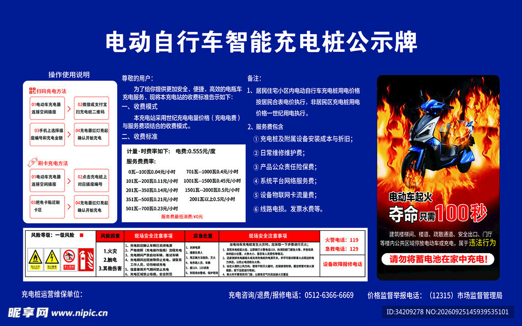 电动车充电桩充电标识