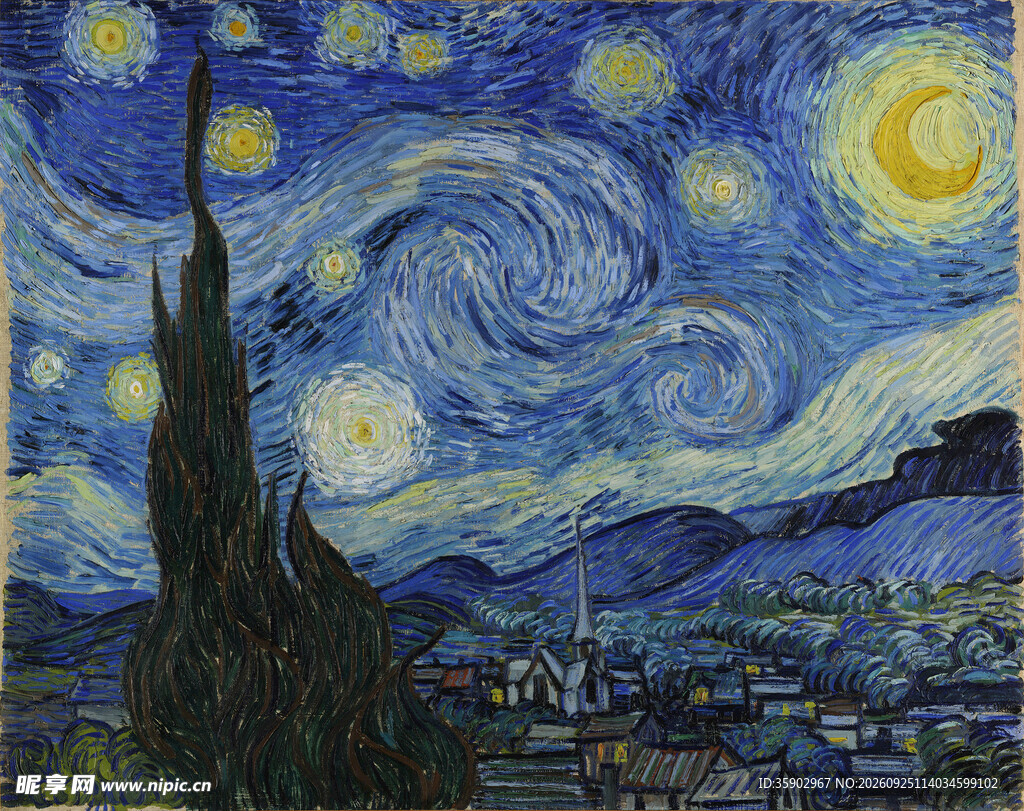 梵高名作星月夜