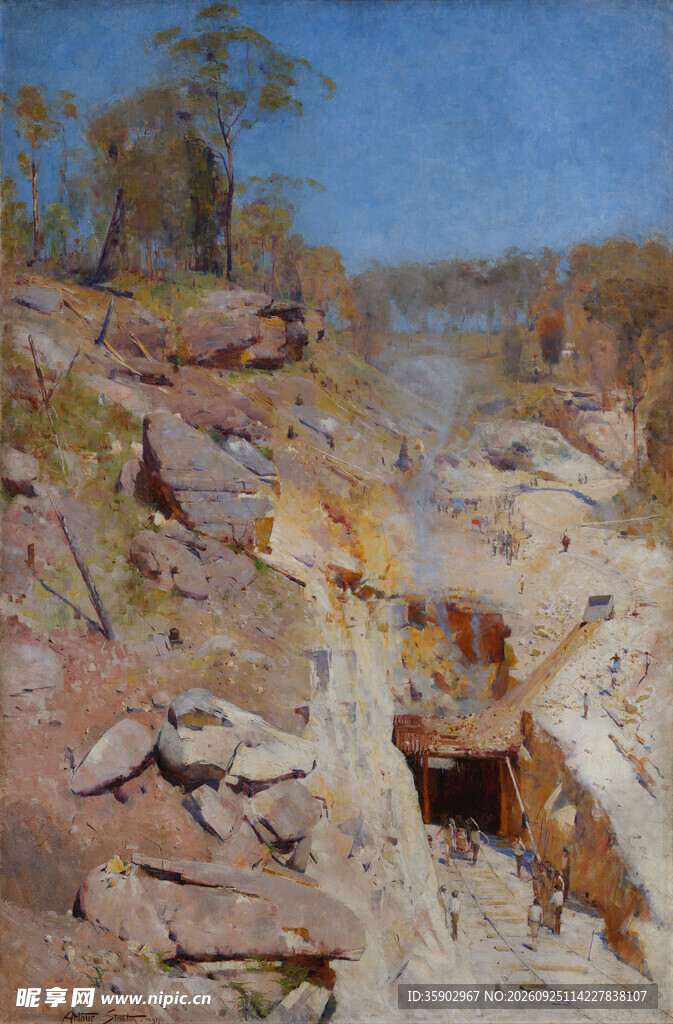 郊野风景油画