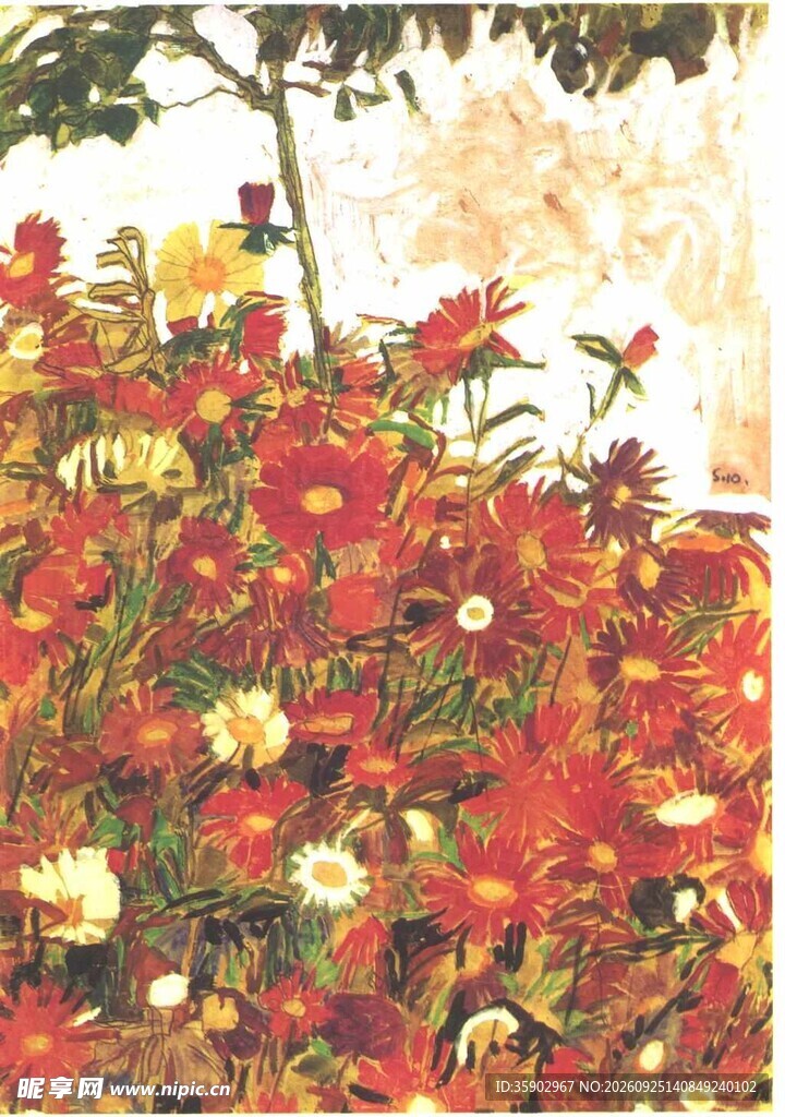 印象派花卉油画