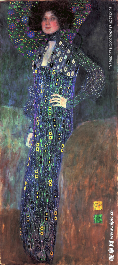 克里姆特女性肖像油画