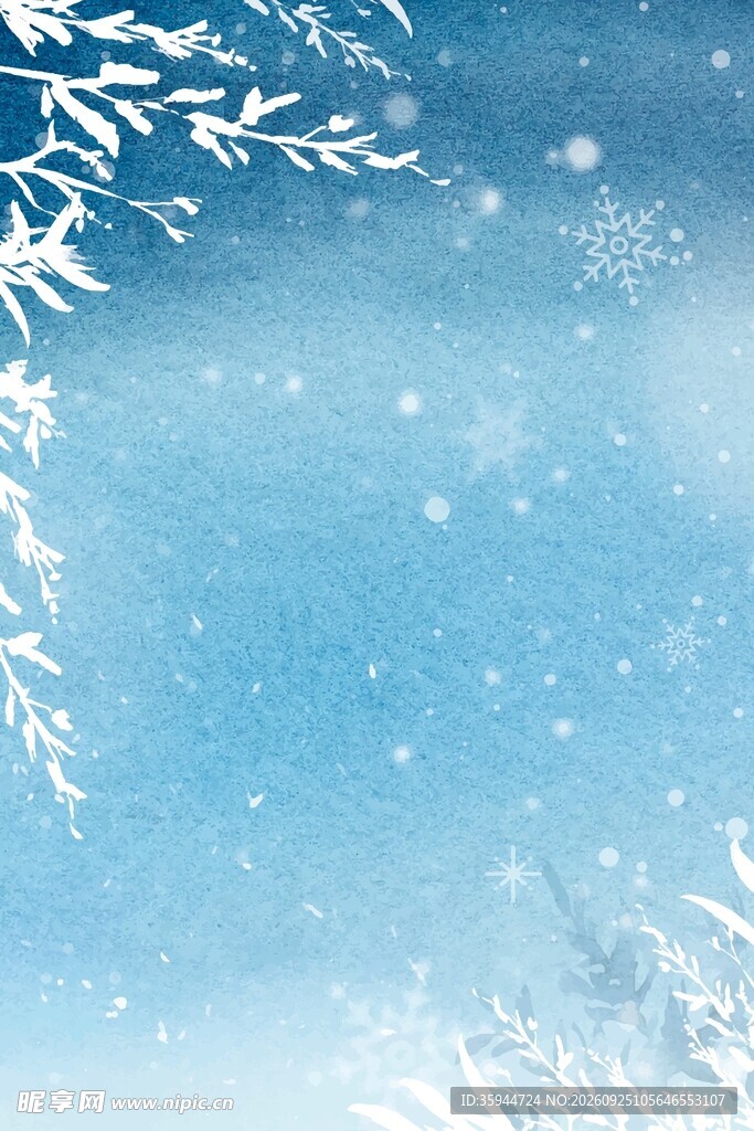 冬日雪花背景