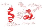 国风红龙纹样