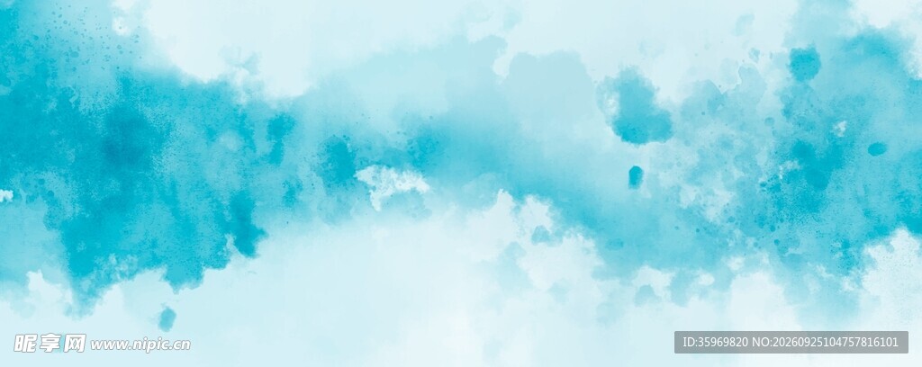 蓝水彩背景