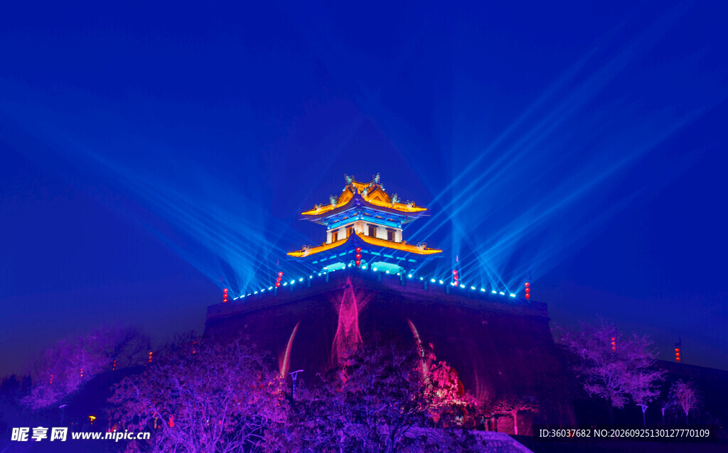 古楼夜景灯光秀