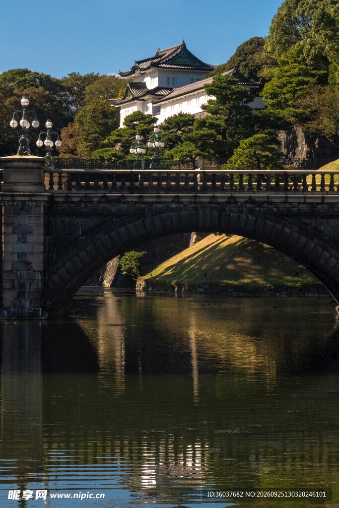 日本皇居二重桥风光