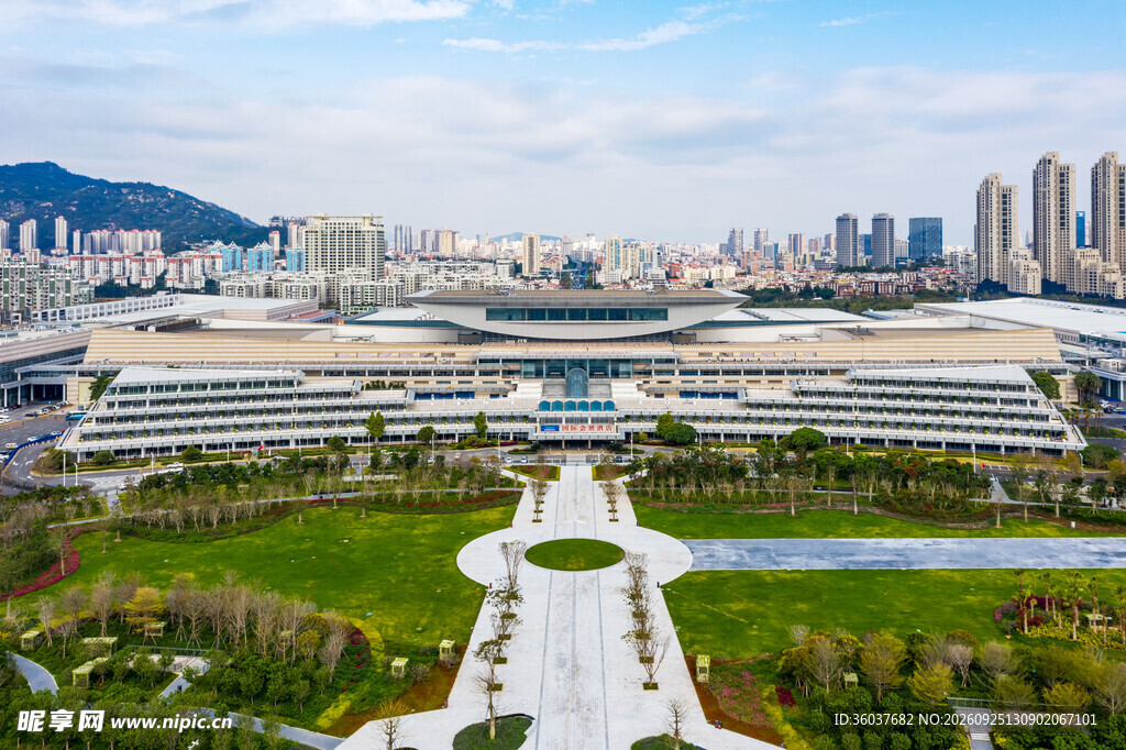 城市会展中心航拍全景