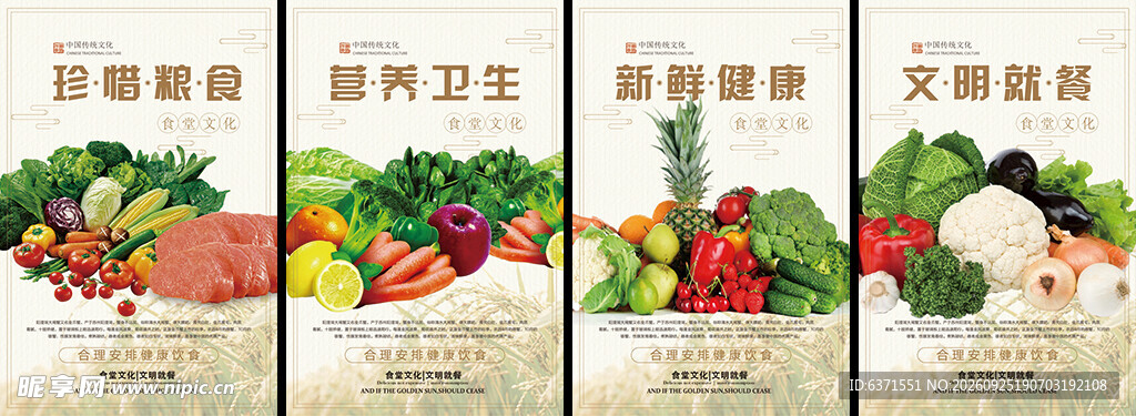 食堂蔬果宣传挂画