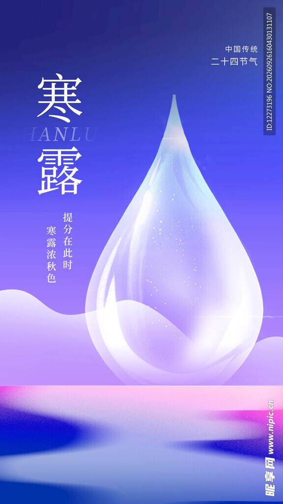 寒露节气创意海报
