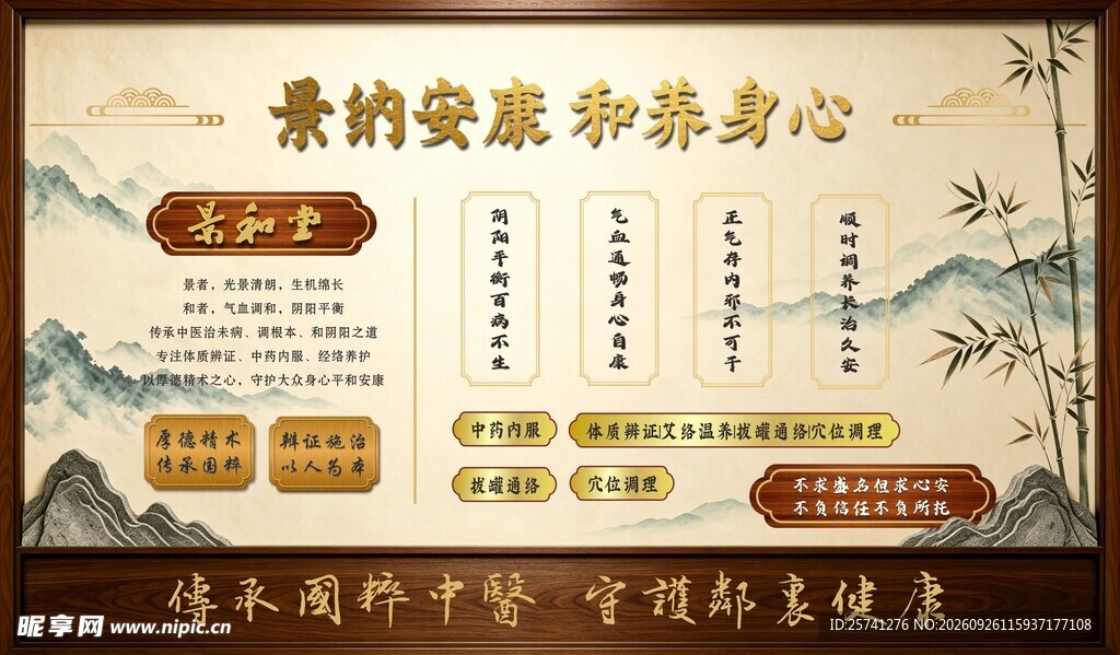 中医康养文化宣传栏