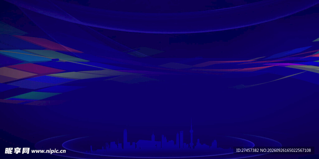 深蓝色散故障艺术背景