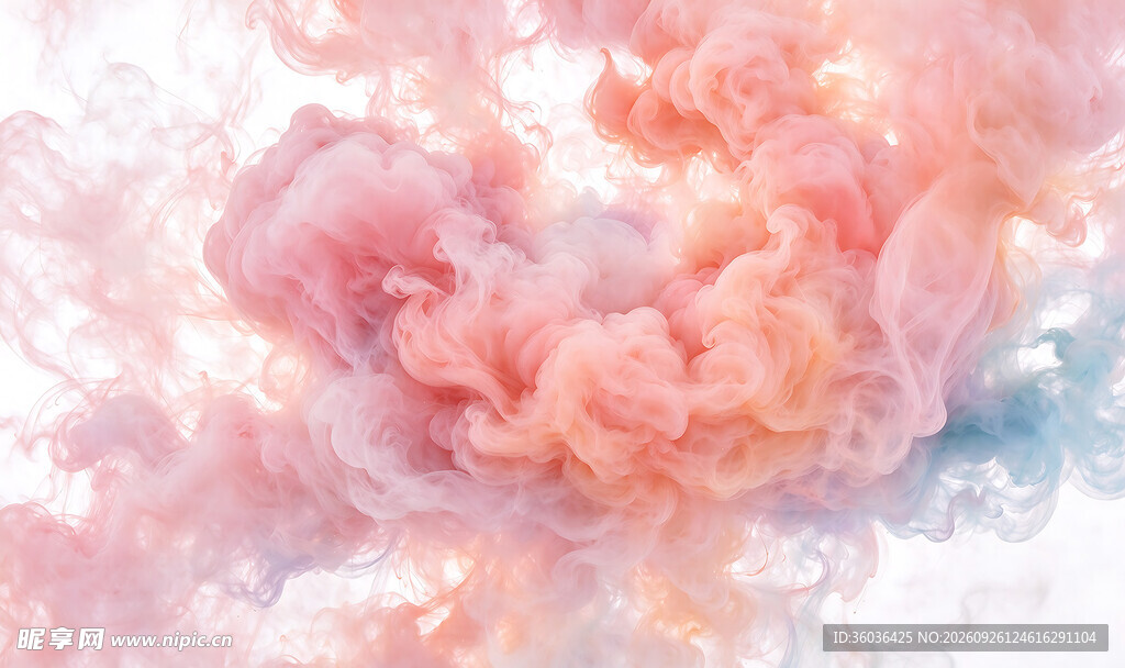 粉色水彩晕染背景