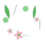 小清新扁平植物花草免扣素材包
