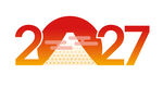 2027创意渐变艺术字