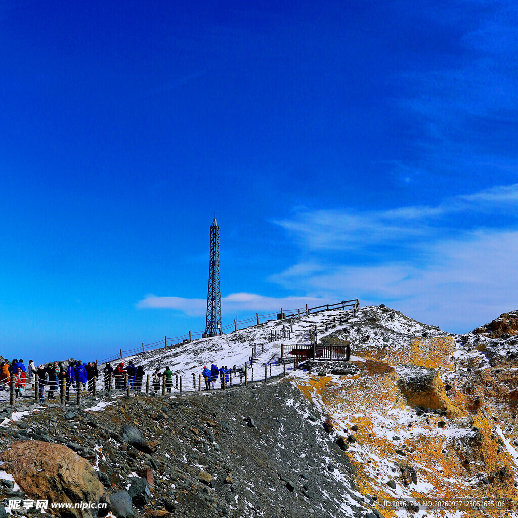 山野徒步登山风光