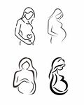 孕妇线描图案