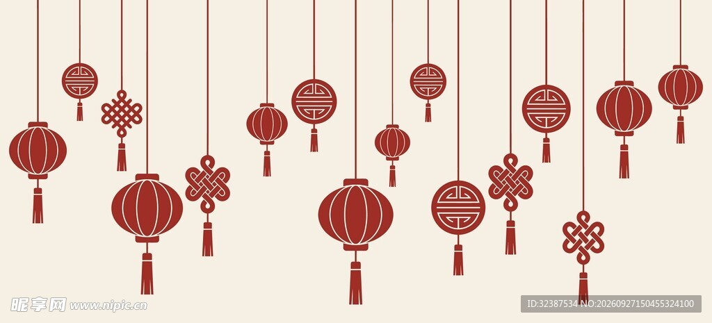 中式挂饰背景