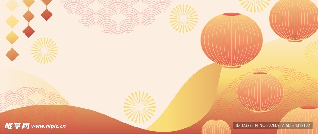 新春灯笼背景