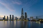 深圳湾城市夜景天际线
