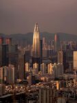 深圳黄昏城市天际线