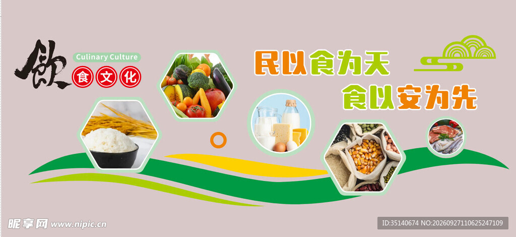 餐饮美食创意图案