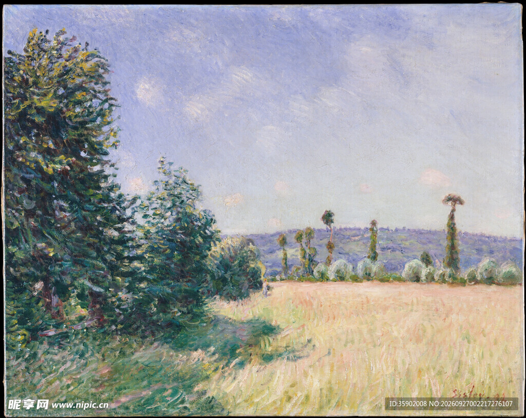 郊野田园风景油画
