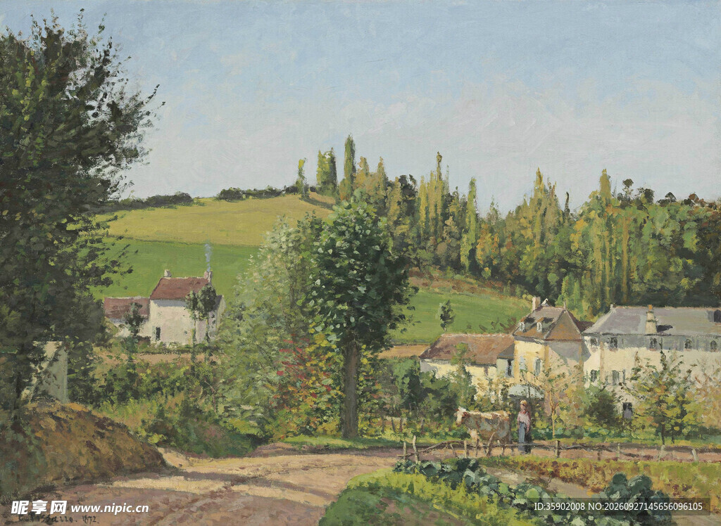 乡村田园风景油画