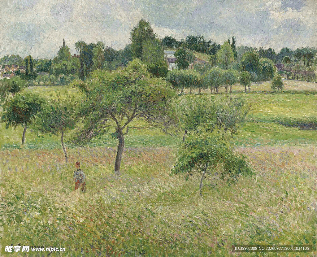 郊野田园风景油画