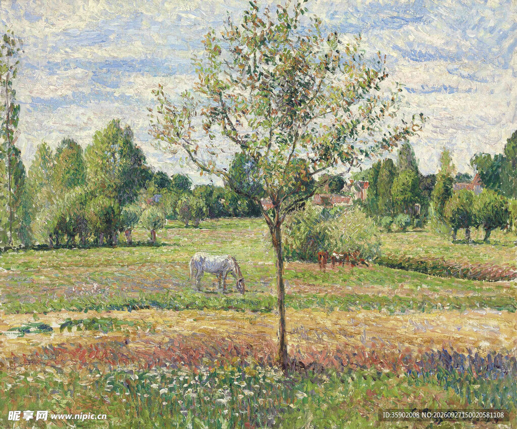 郊野田园风景油画