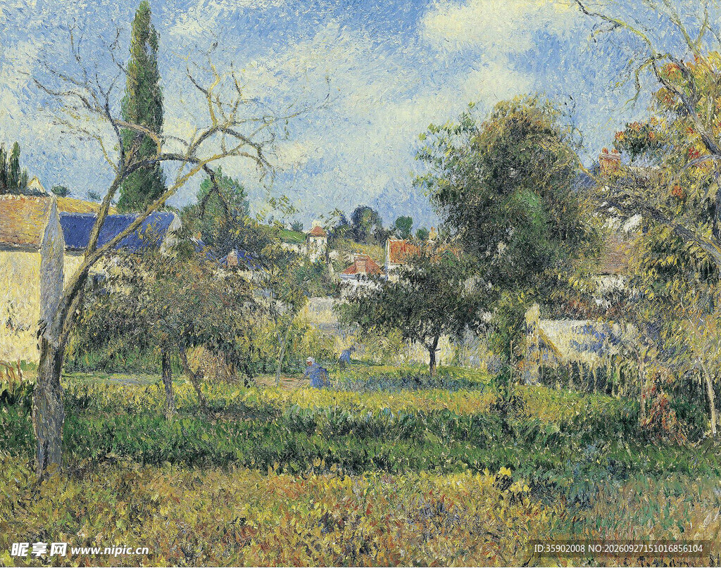 印象派乡村风景油画