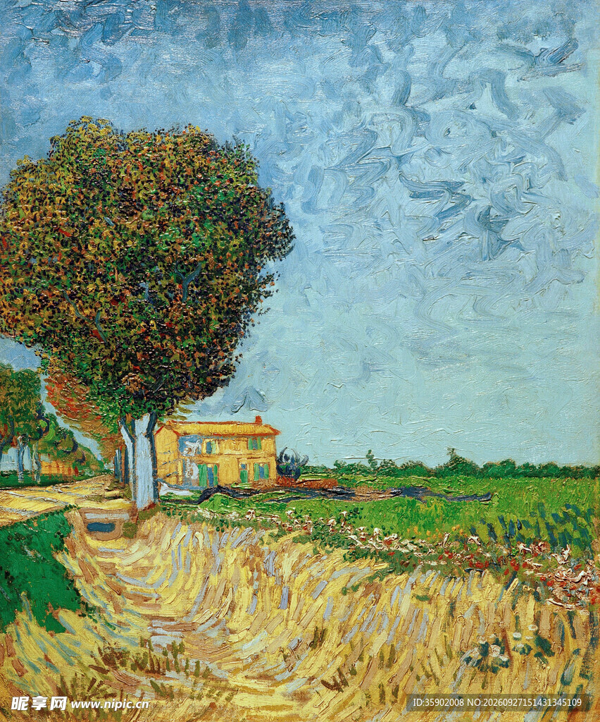 乡村田园风景油画