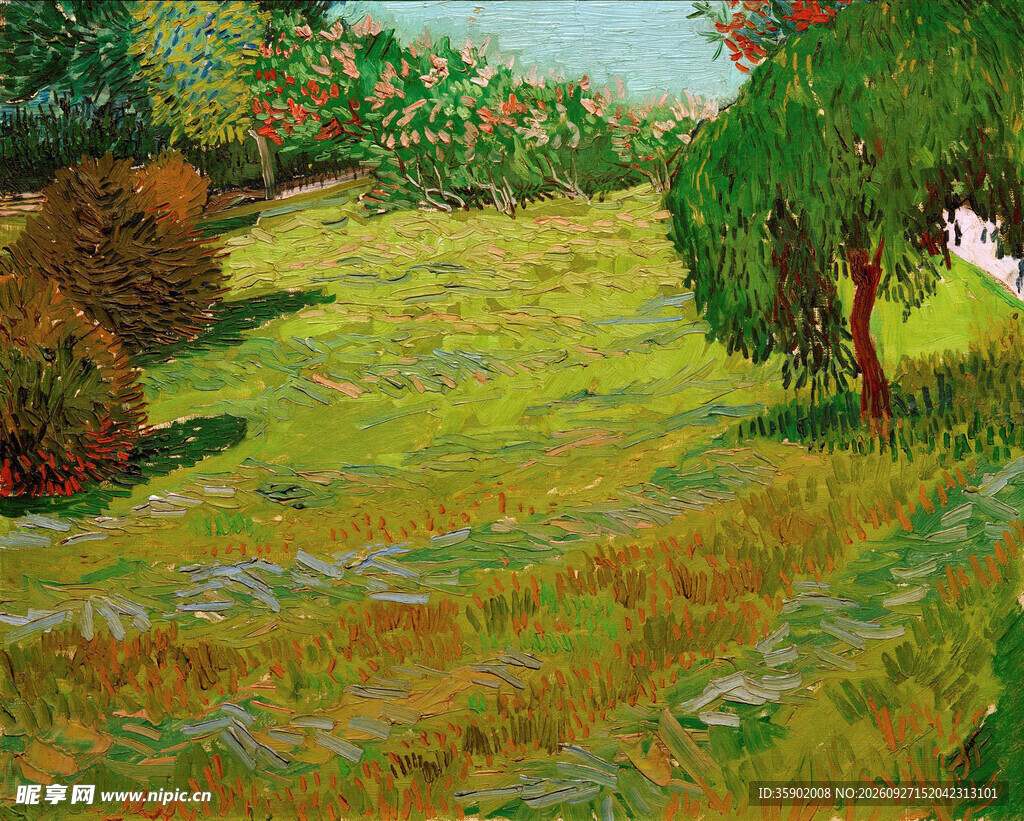 郊野田园风景油画