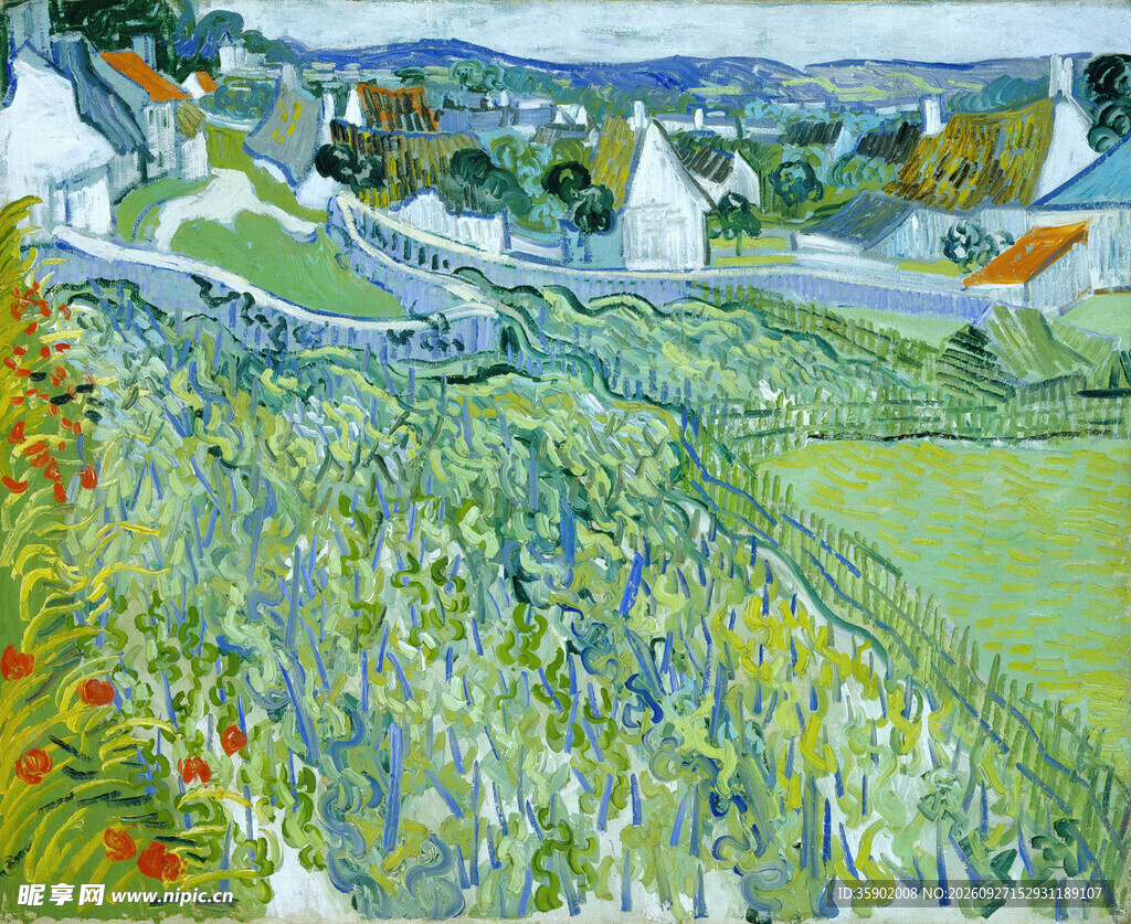 乡村田园风景油画