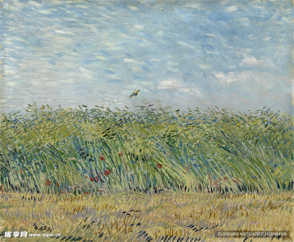郊野田园风景油画