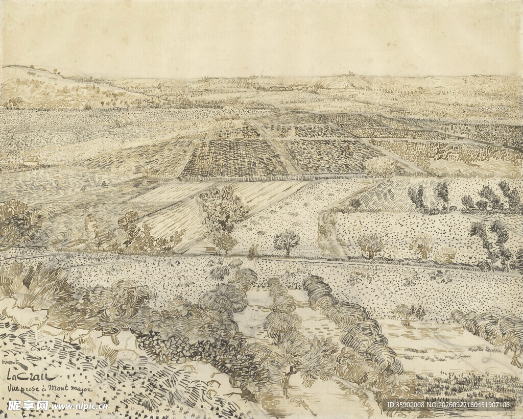 复古郊野风景老画