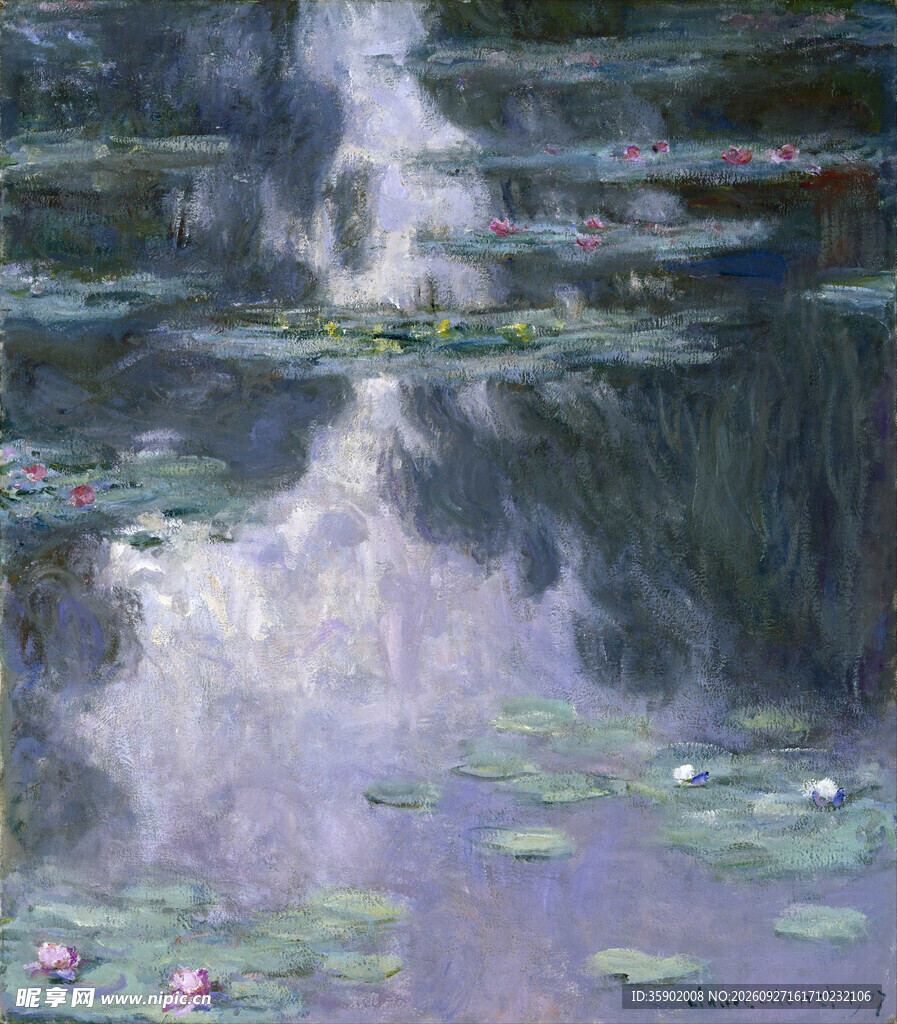 莫奈睡莲风景油画