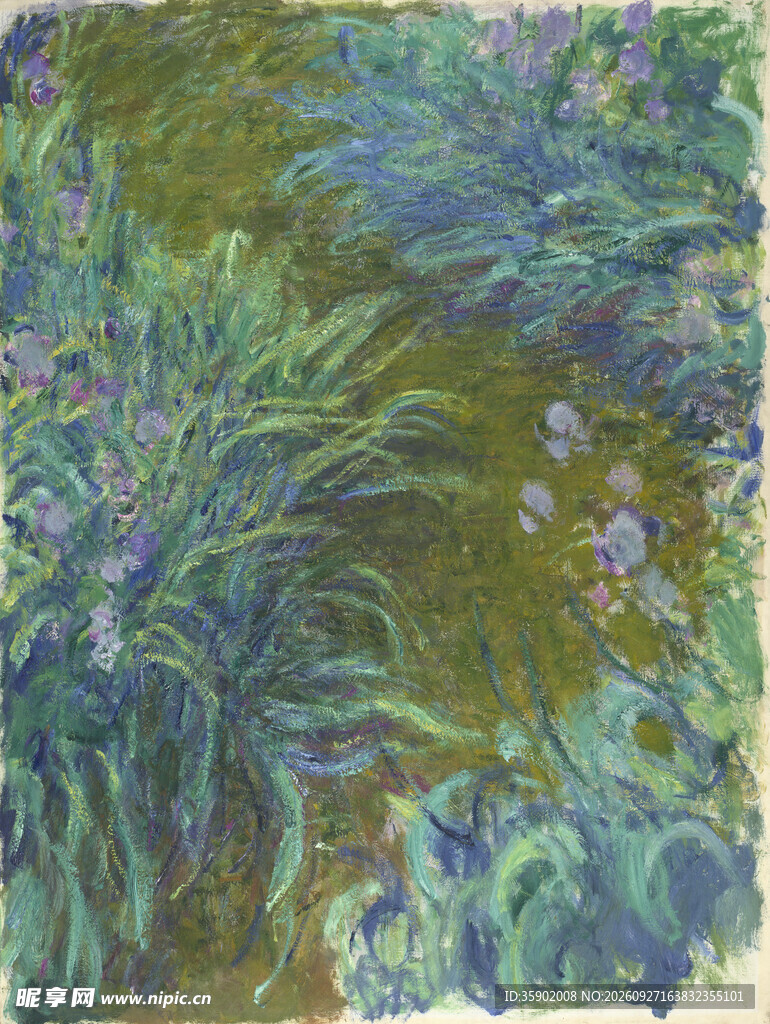 印象派花草风景油画
