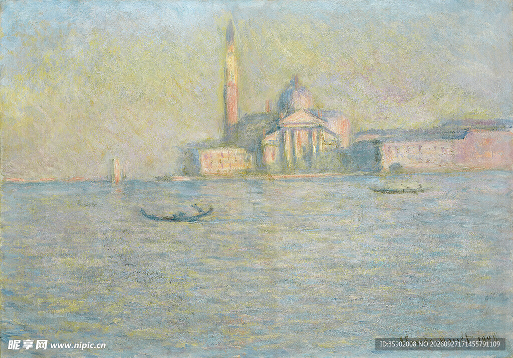威尼斯水城风景油画