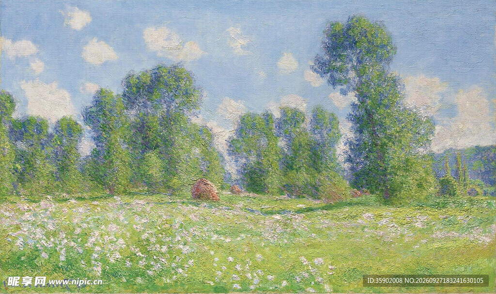 郊野田园风景油画