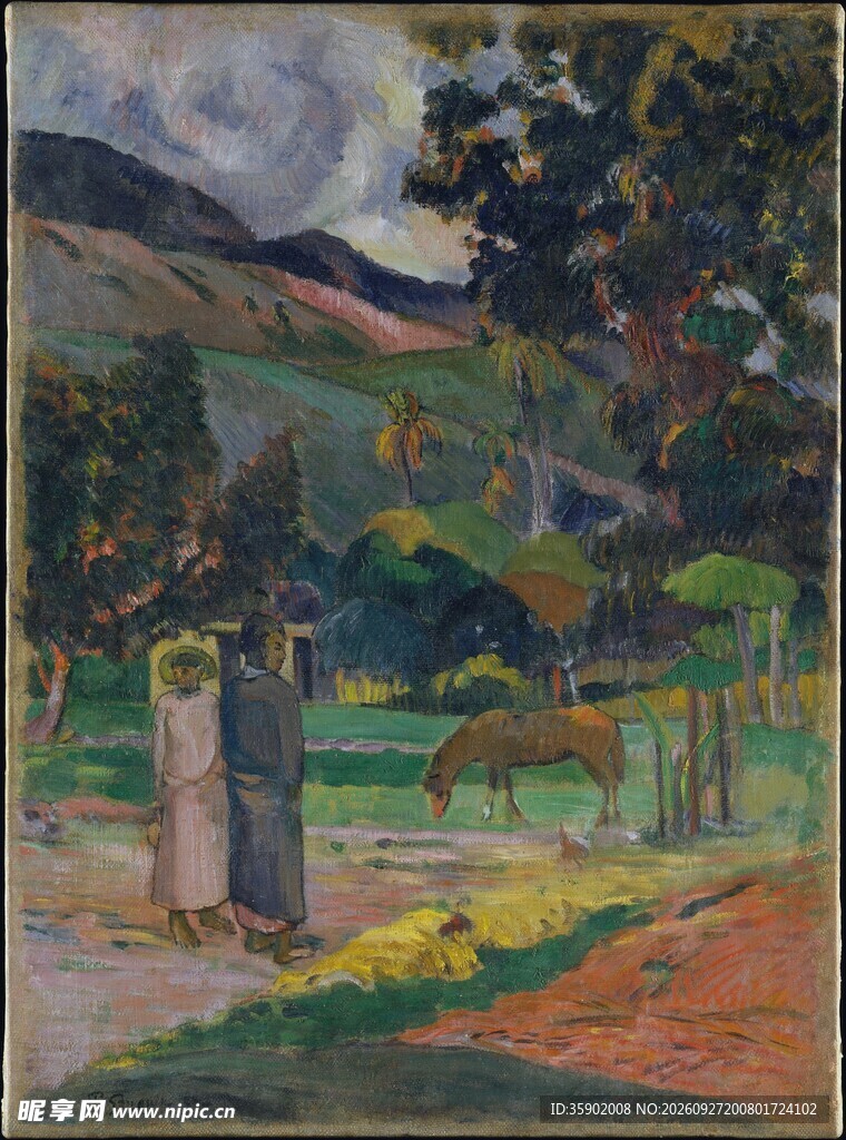 印象派郊野风景油画