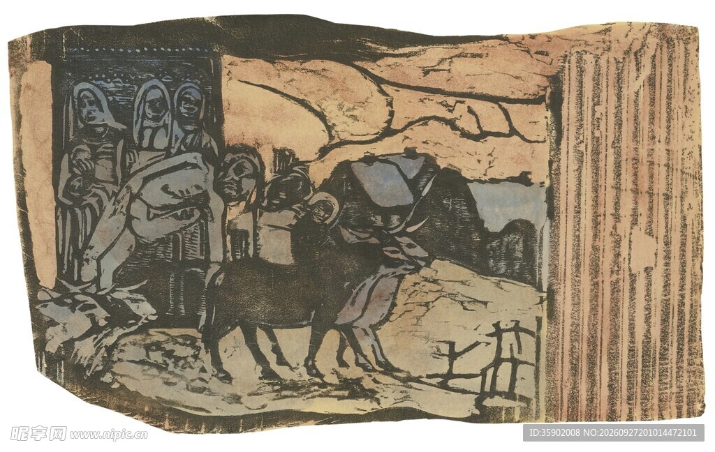 古代车马出行画像砖